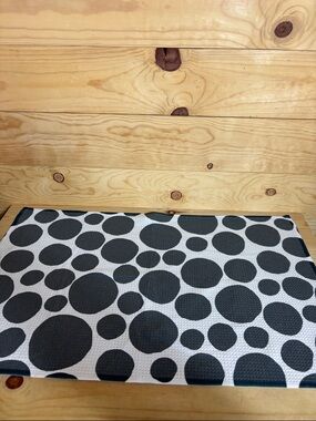 Geometry polka dot dish towel